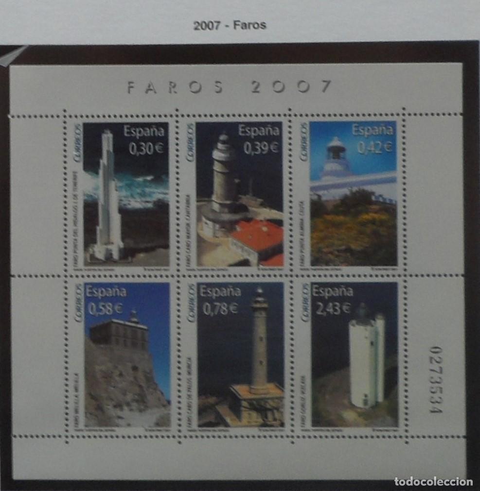 Sellos: 2007-ESPA&Ntilde;A-SELLOS NUEVOS-BAJO FACIAL 20%-VER FOTO-N&ordm;4348-FAROS