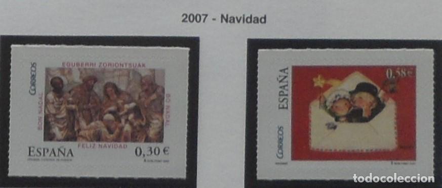 Sellos: 2007-ESPA&Ntilde;A-SELLOS NUEVOS-BAJO FACIAL 20%-VER FOTO-N&ordm;4355/6-NAVIDAD