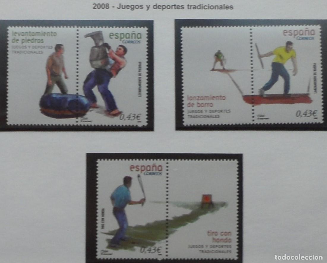 Sellos: 2008-ESPA&Ntilde;A-SELLOS NUEVOS-BAJO FACIAL 20%-VER FOTO-N&ordm;4414/6-JUEGOS Y DEPORTES TRADICIONALES