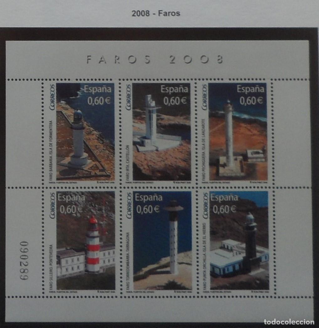 Sellos: 2008-ESPA&Ntilde;A-SELLOS NUEVOS-BAJO FACIAL 20%-VER FOTO-N&ordm;4430-FAROS