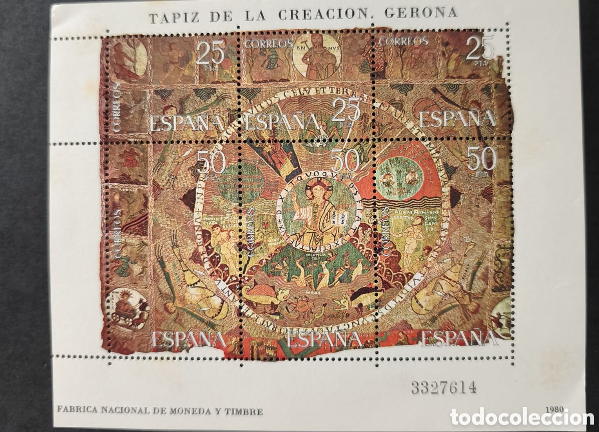 Sellos: Hoja bloque Tapiz de la Creaci&oacute;n