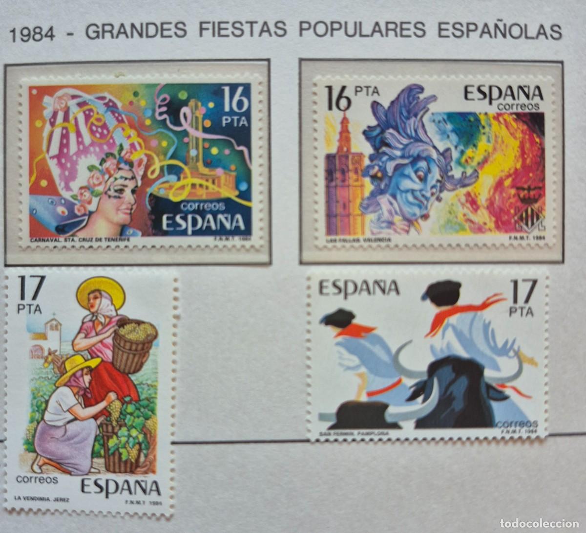Sellos: A&ntilde;o 1984 - Edifil N 2744/2747** - Fiestas populares - Nuevo sin fijasello - Se env&iacute;a el de la imagen