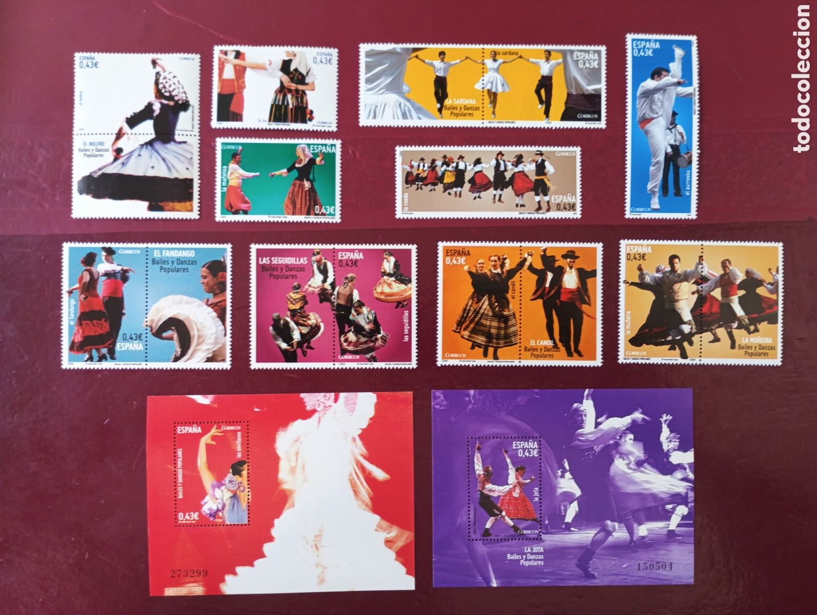 Sellos: SELLOS ESPA&Ntilde;A MNH 2009 BAILES TRADICIONALES. COMPLETA