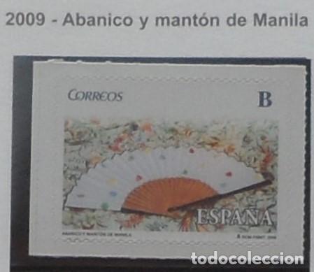Sellos: 2009-ESPA&Ntilde;A-SELLOS NUEVOS-BAJO FACIAL 20%-VER FOTO-N&ordm;4454-TARIFA B-ABANICO Y MANTON DE MANILA