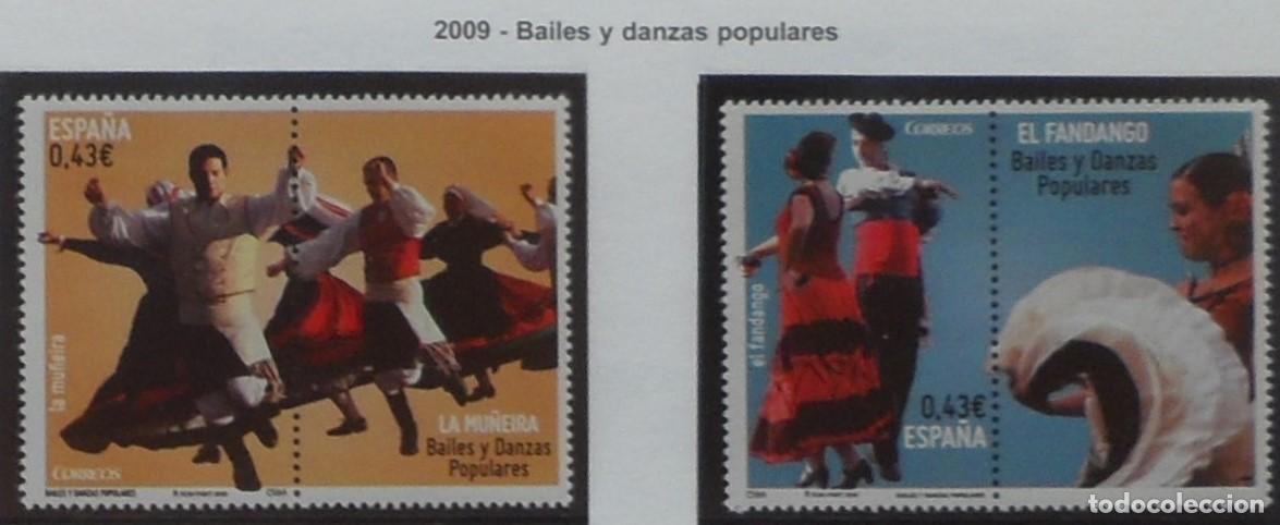 Sellos: 2009-ESPA&Ntilde;A-SELLOS NUEVOS-BAJO FACIAL 20%-VER FOTO-N&ordm;4501/2-BAILES Y DANZAS POPULARES