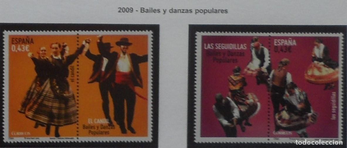 Sellos: 2009-ESPA&Ntilde;A-SELLOS NUEVOS-BAJO FACIAL 20%-VER FOTO-N&ordm;4508/9-BAILES Y DANZAS POPULARES