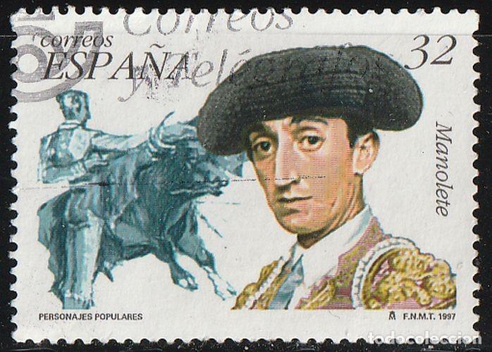 Sellos: Espa&ntilde;a 1997 Edifil 3488 Sello &ordm; Personajes Famosos Torero &rdquo;Manolete&rdquo; Manuel Rodriguez Sanchez