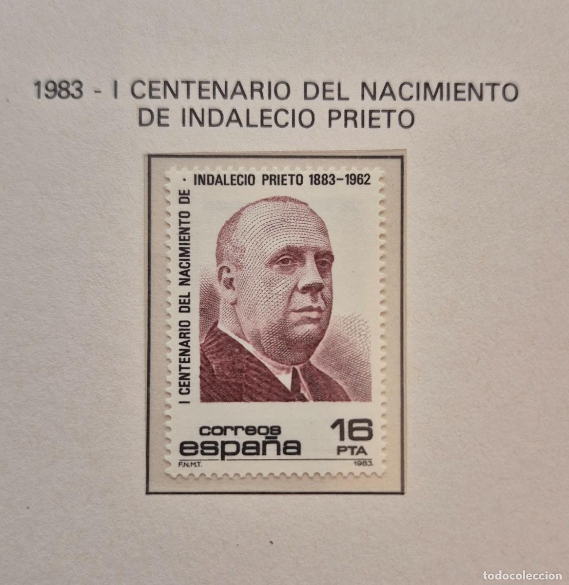 Francobolli: A&ntilde;o 1983 - Edifil N 2731** - Indalecio Prieto - Nuevo sin fijasello - Se env&iacute;a el de la imagen