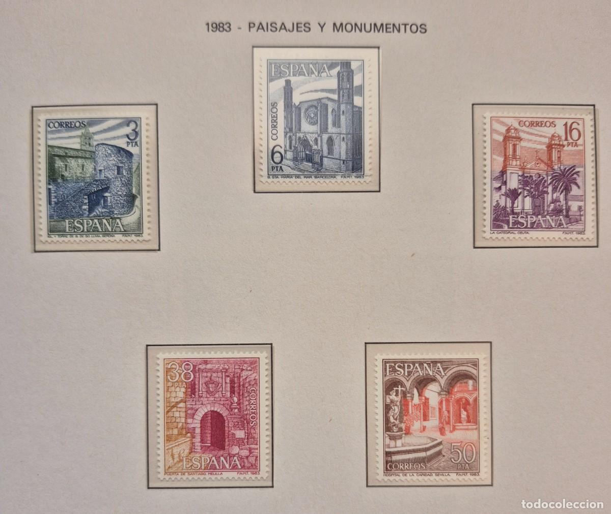Sellos: A&ntilde;o 1983 - Edifil N 2724/2728**-Paisajes y Monumentos-Nuevo sin fijasello - Se env&iacute;a el de la imagen