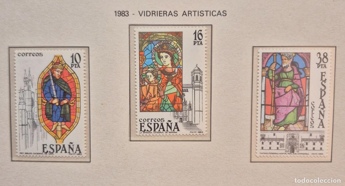 Sellos: A&ntilde;o 1983 - Edifil N 2721/2723** - Vidrieras - Nuevo sin fijasello - Se env&iacute;a el de la imagen