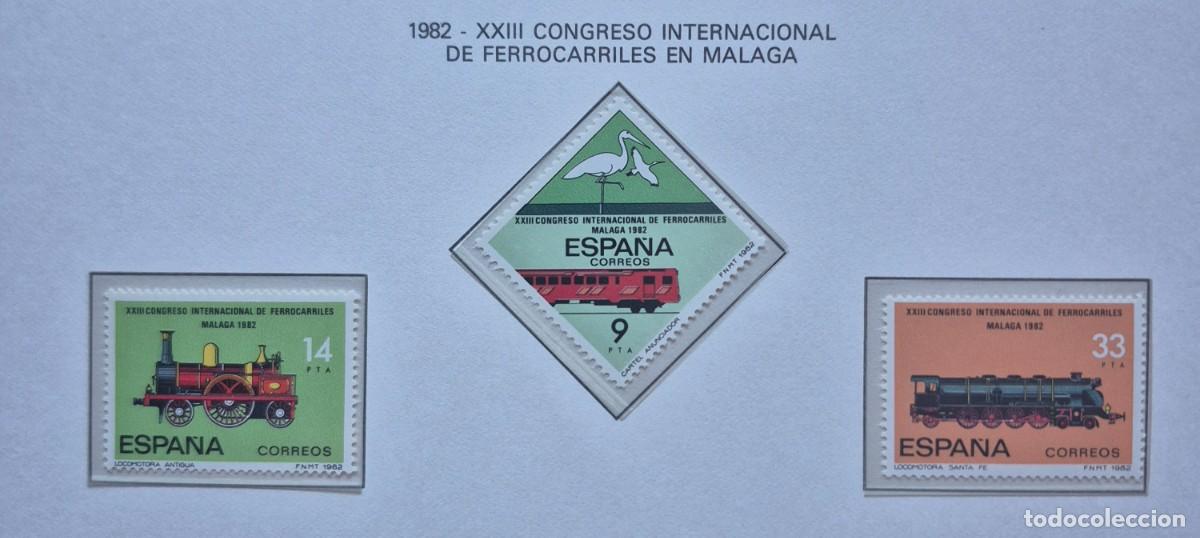 Sellos: A&ntilde;o 1982 - Edifil N 2670/2672** - Ferrocarriles - Nuevo sin fijasello - Se env&iacute;a el de la imagen