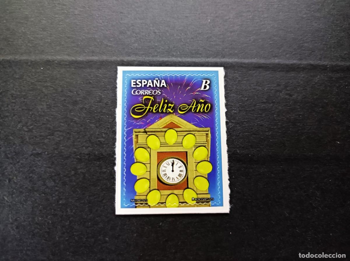 Sellos: Sello nuevo. Navidad. Feliz A&ntilde;o Nuevo. Reloj y doce uvas. 6 noviembre 2013. Edifil 4831.