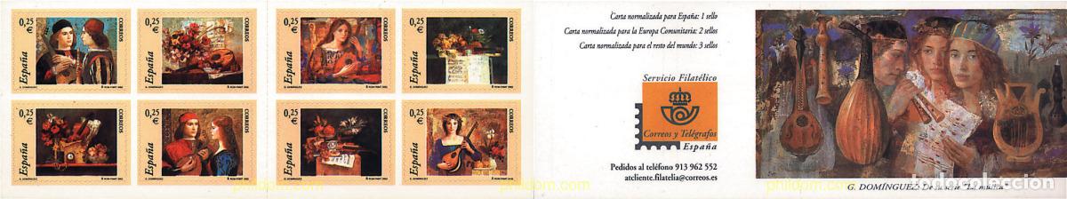 Sellos: 131066 MNH ESPA&Ntilde;A 2002 PINTURAS DE GOYO DOMINGUEZ. LA MUSICA
