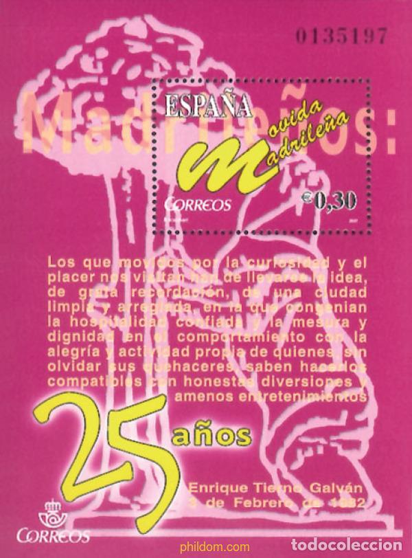 Sellos: 202521 MNH ESPA&Ntilde;A 2007 25 ANIVERSARIO DE LA MOVIDA MADRILE&Ntilde;A