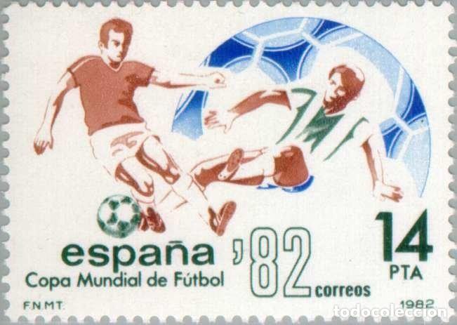Briefmarken: Espa&ntilde;a 1982 Edifil 2661 Sello ** Deportes Sport Copa Mundial de Futbol Espa&ntilde;a'82 Jugada con balon
