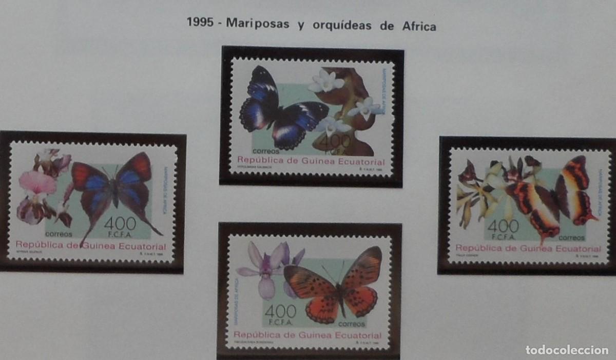 Sellos: 1995-ESPA&Ntilde;A-EXCOLONIA-SELLOS NUEVOS-VER FOTO-N&ordm;199/202-MARIPOSAS Y ORQUIDEAS