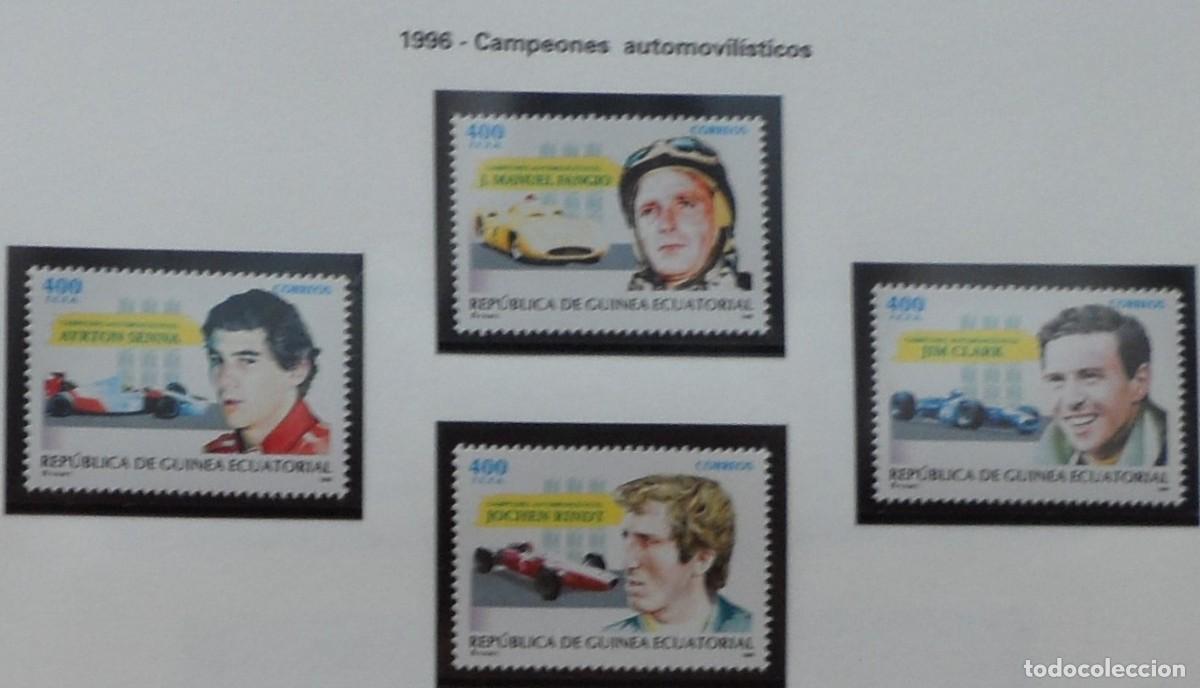 Sellos: 1996-ESPA&Ntilde;A-EXCOLONIA-GUINEA-SELLOS NUEVOS-VER FOTO-N&ordm;210/3-CAMPEONES AUTOMOVILISTICOS