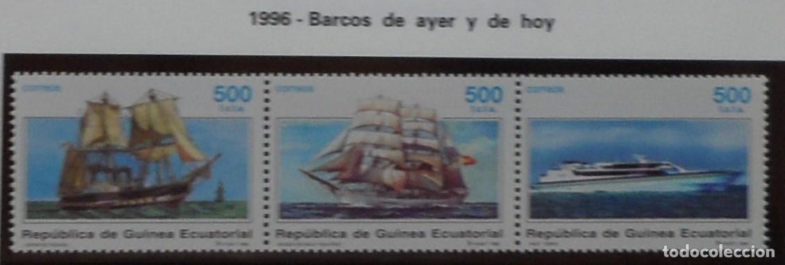 Sellos: 1996-ESPA&Ntilde;A-EXCOLONIA-GUINEA-SELLOS NUEVOS-VER FOTO-N&ordm;226/8-BARCOS DE AYER Y DE HOY