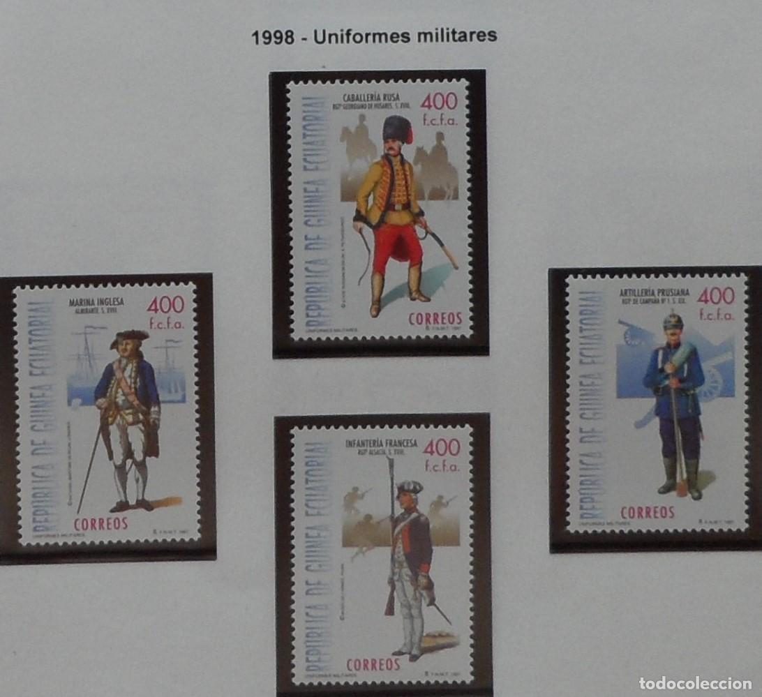 Sellos: 1998-ESPA&Ntilde;A-EXCOLONIA-GUINEA-SELLOS NUEVOS-VER FOTO-N&ordm;248/51-UNIFORMES MILITARES