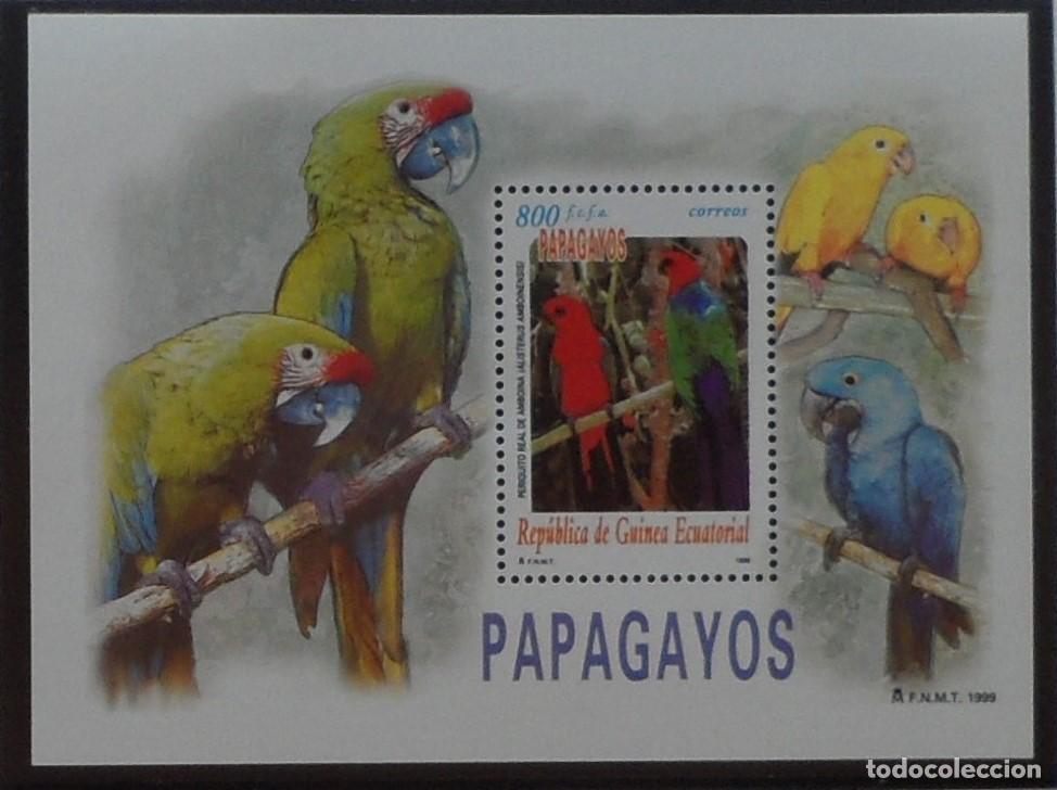 Sellos: 2000-ESPA&Ntilde;A-EXCOLONIA-GUINEA-SELLOS NUEVOS-VER FOTO-N&ordm;262-PAPAGAYOS