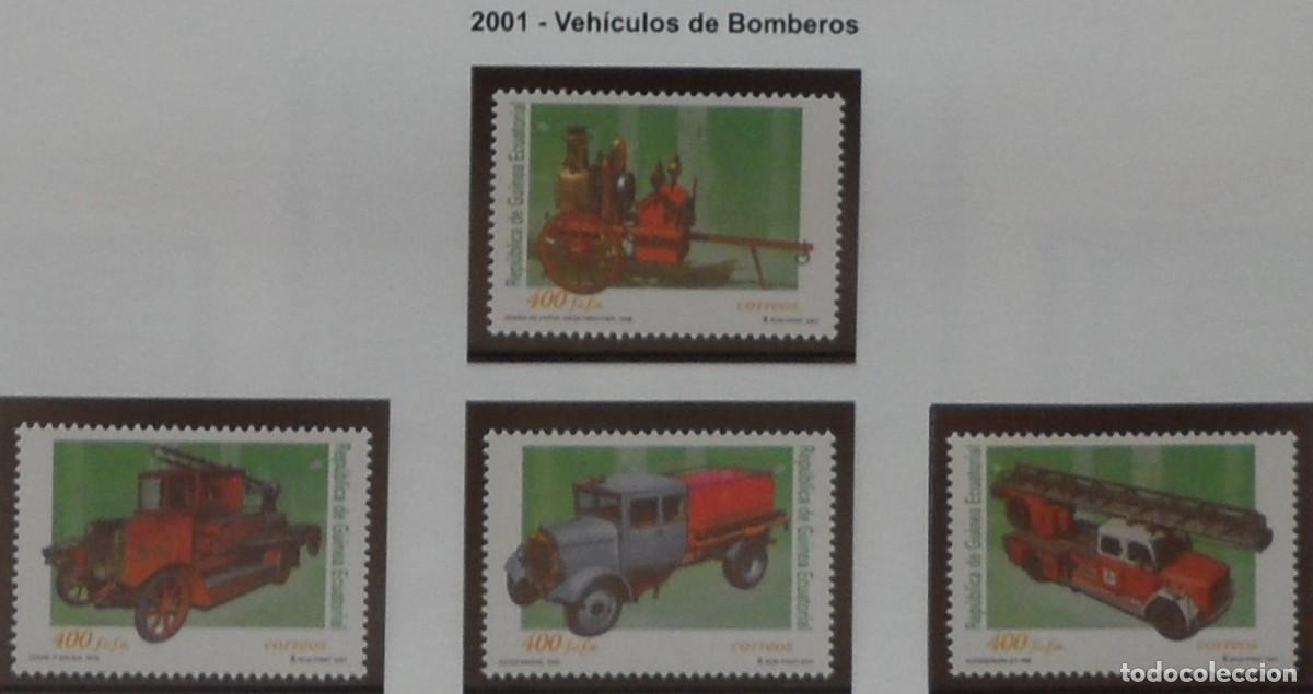 Sellos: 2001-ESPA&Ntilde;A-EXCOLONIA-GUINEA-SELLOS NUEVOS-VER FOTO-N&ordm;280/3-VEHICULOS DE BOMBEROS
