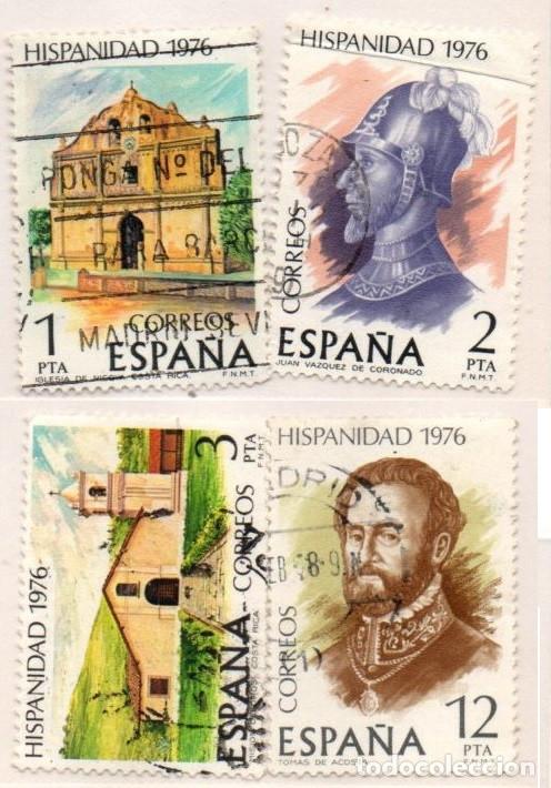 Sellos: SERIE SELLOS ESPA&Ntilde;A REY 1976 HISPANIDAD USADOS EDIFIL N&ordm; 2371-74 COMPLETA