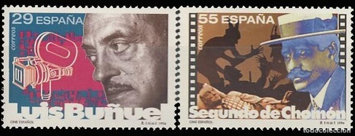 Francobolli: Espa&ntilde;a 1994 Edifil 3277/8 Sellos ** Pioneros Cine Espa&ntilde;ol Luis Bu&ntilde;uel (1900-1983) y Segundo Chomon