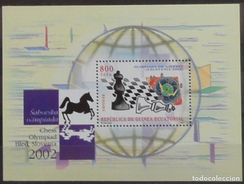 Sellos: 2003-ESPA&Ntilde;A-EXCOLONIA-GUINEA-SELLOS NUEVOS-VER FOTO-N&ordm;314-OLIMPIADA DE AJEDREZ 2002
