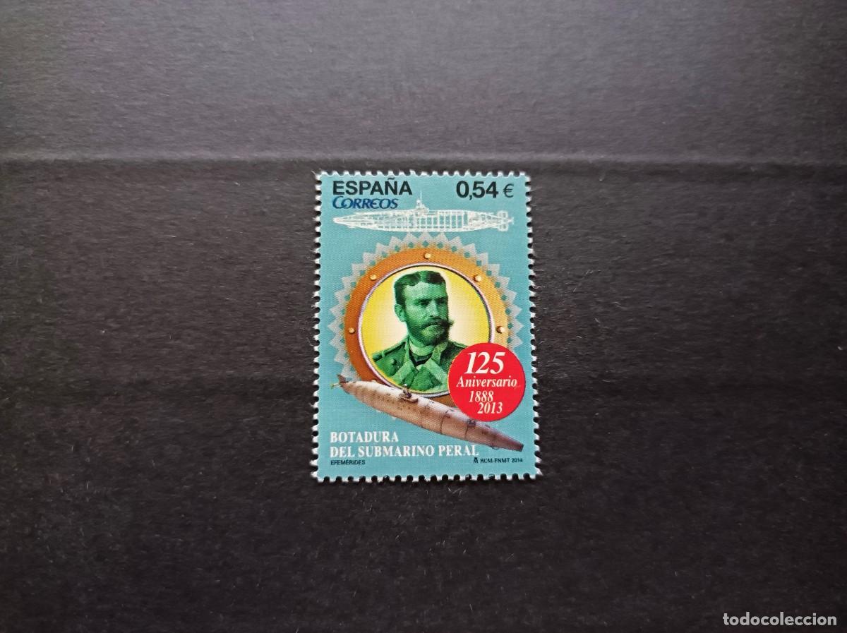 Sellos: Sello nuevo. 125 Aniversario Botadura Submarino Peral. 18 Febrero 2014. Edifil 4870.