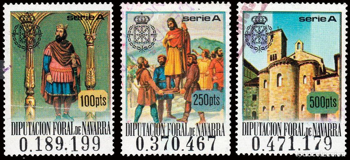 Sellos: Espa&ntilde;a - Fiscales - Diputaci&oacute;n Foral Navarra - Alemany o 393+394+395 - 1978