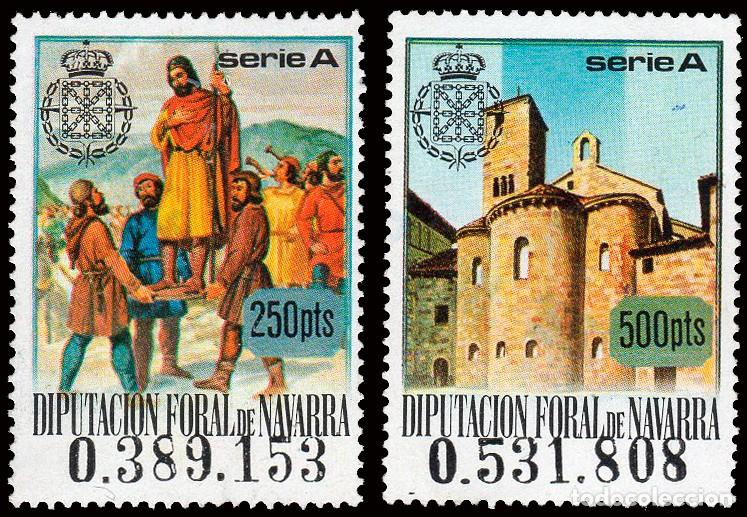 Sellos: Espa&ntilde;a - Fiscales - Diputaci&oacute;n Foral Navarra - Alemany (*) 394+395 - 1978