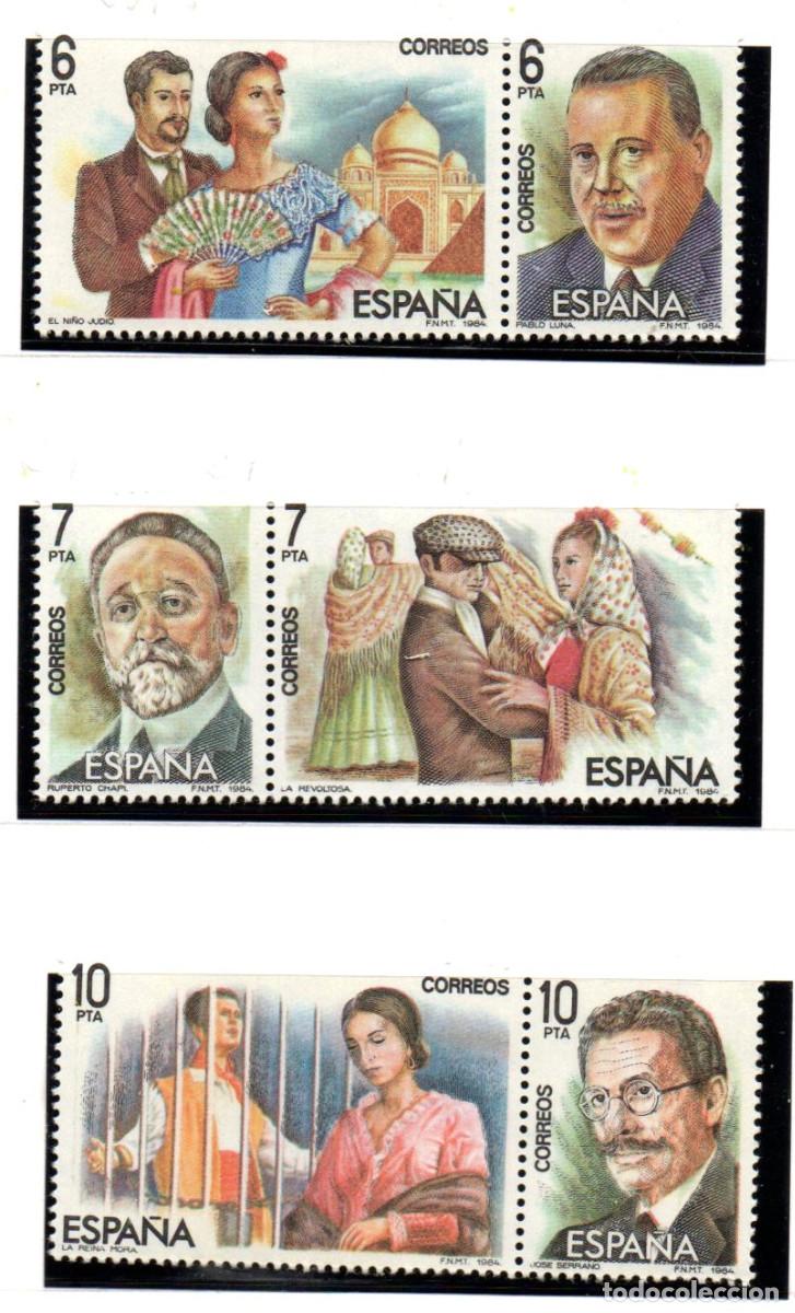 Sellos: SERIE SELLOS ESPA&Ntilde;A REY 1984 ZARZUELA NUEVOS EDIFIL N&ordm; 2762-67 COMPLETA