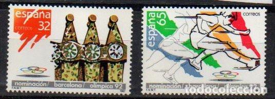 Sellos: SELLO DE ESPA&Ntilde;A REY 1987 OLIMPICA 92 NUEVO N&ordm; 2908-09 COMPLETA