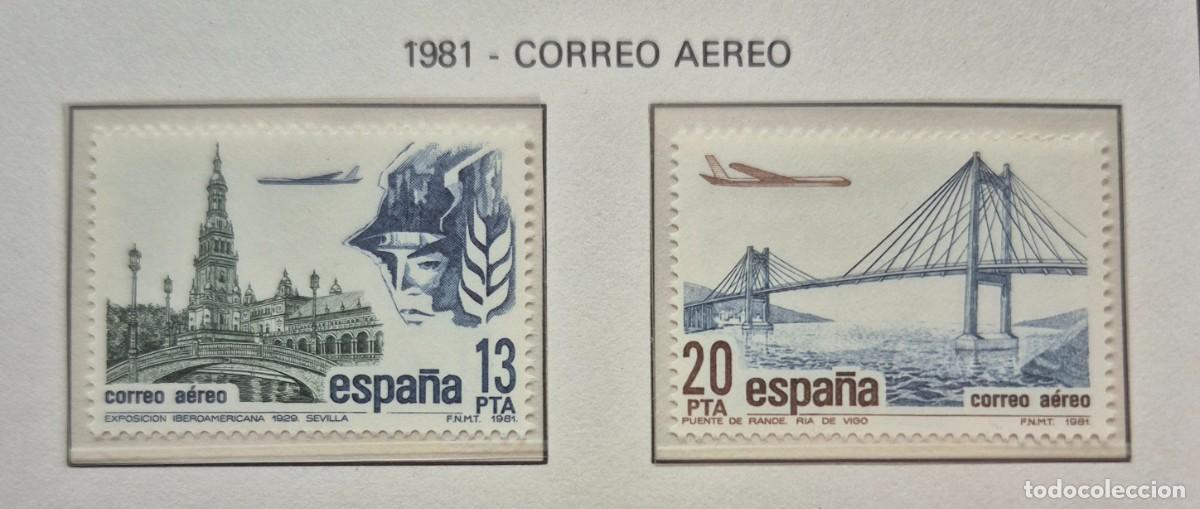 Sellos: A&ntilde;o 1981 - Edifil N 2635/2636** - Correo A&eacute;reo - Nuevo sin fijasello - Se env&iacute;a el de la imagen