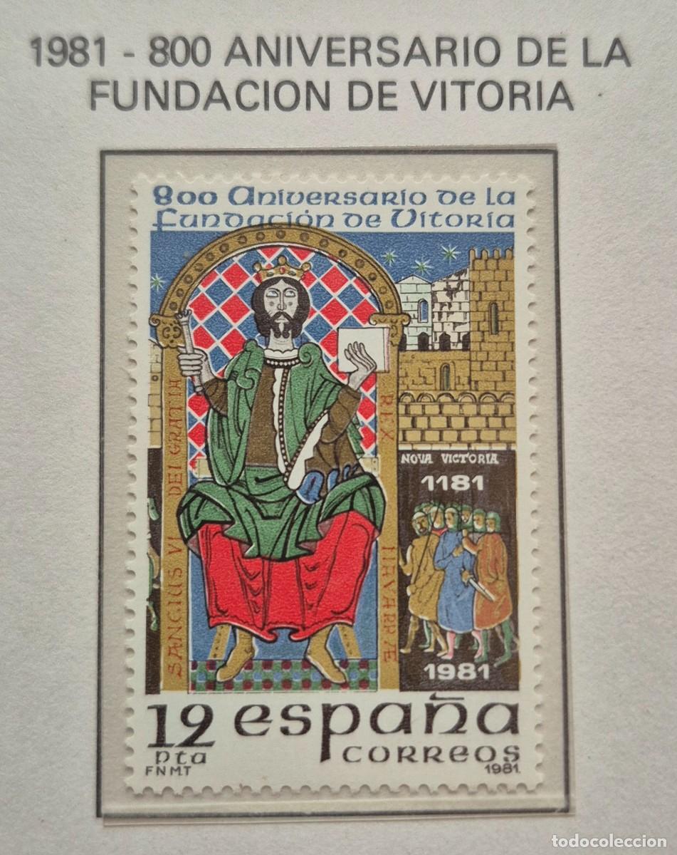 Selos: A&ntilde;o 1981 - Edifil N 2625** - Fundaci&oacute;n de Vitoria - Nuevo sin fijasello - Se env&iacute;a el de la imagen