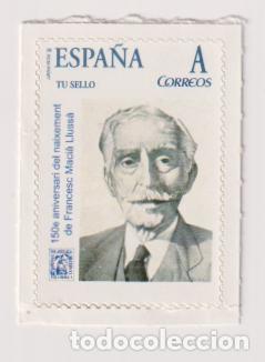 Sellos: ESPA&Ntilde;A CORREOS TUSELLO 150 ANIVERSARI DEL NAIXEMENT DE FRANCESC MACI&Agrave; LLUSS&Agrave; - FILATELIA VILANOVA