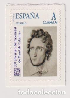 Sellos: ESPA&Ntilde;A CORREOS TUSELLO 200 ANIVERSARI DEL NAIXEMENT DE MANEL DE CABANYES - FILATELIA VILANOVA
