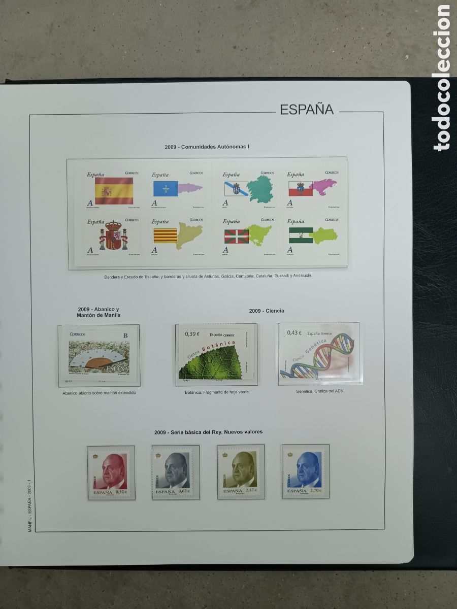 Sellos: A&Ntilde;O COMPLETO 2009 - SELLOS ESPA&Ntilde;A EN 19 HOJAS MANFIL Y FILOESTUCHES INCLUSO PRUEBAS OFICIALES MNH **