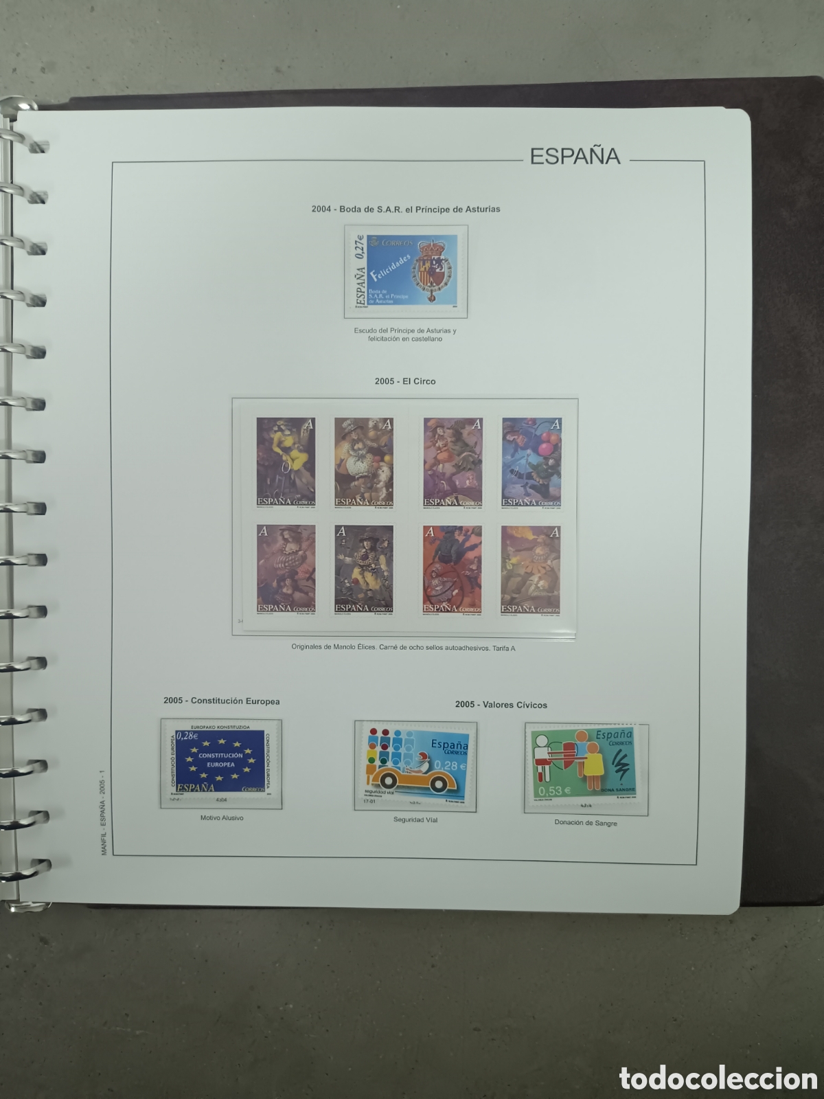 Sellos: A&Ntilde;O COMPLETO 2005 - SELLOS ESPA&Ntilde;A EN 14 HOJAS MANFIL Y FILOESTUCHES INCLUSO PRUEBAS OFICIALES MNH **