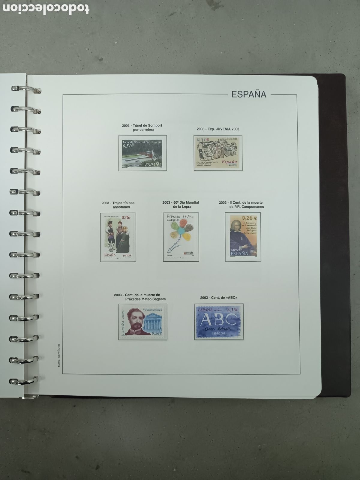 Sellos: A&Ntilde;O COMPLETO 2003 - SELLOS ESPA&Ntilde;A EN 19 HOJAS EDIFIL Y FILOESTUCHES INCLUSO PRUEBAS OFICIALES MNH **