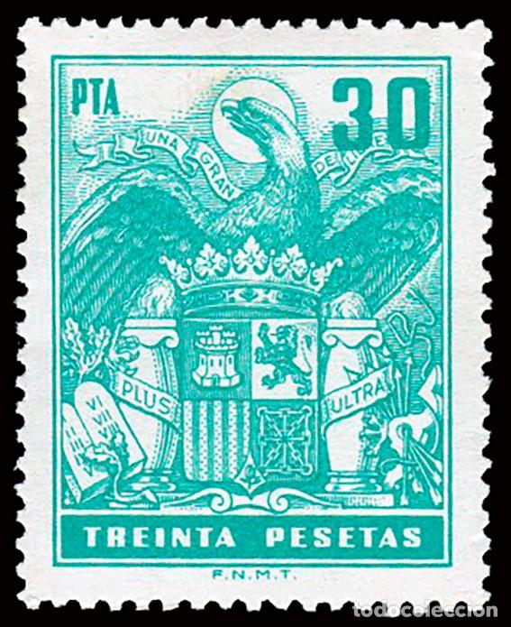 Sellos: Espa&ntilde;a - Fiscales - P&oacute;lizas - Alemany ** 734 - 1976/83 - 30 Ptas.