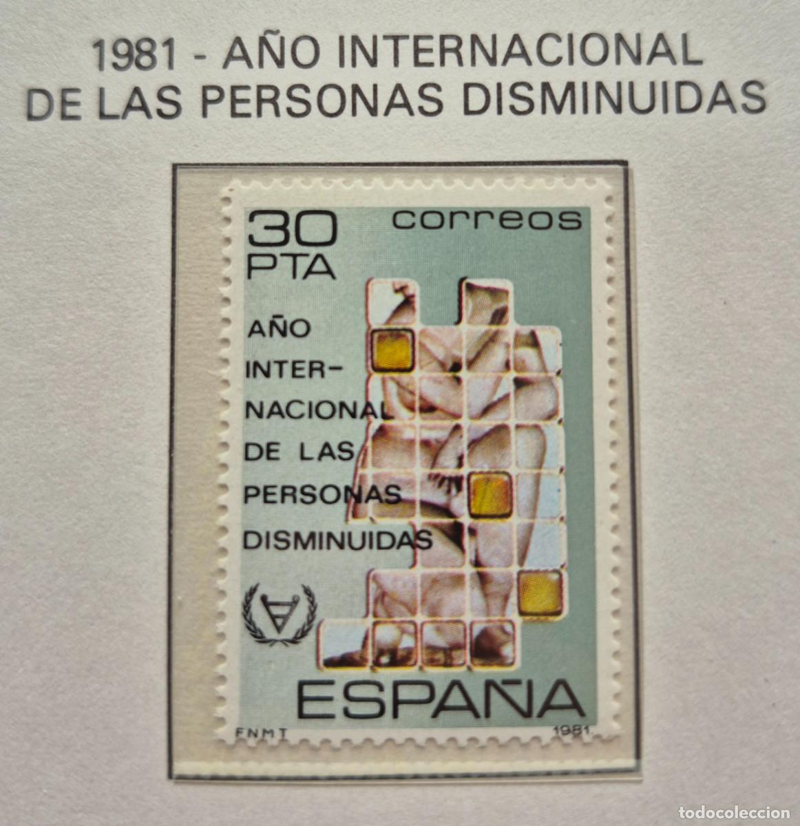 Sellos: A&ntilde;o 1981 - Edifil N 2612** -A&ntilde;o Personas disminuidas- Nuevo sin fijasello - Se env&iacute;a el de la imagen