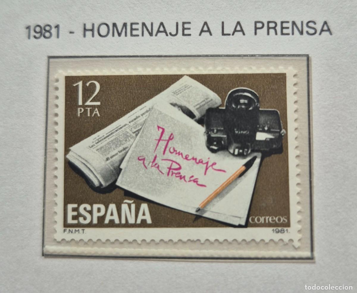 Sellos: A&ntilde;o 1981 - Edifil N 2610** - Homenaje a la prensa - Nuevo sin fijasello - Se env&iacute;a el de la imagen