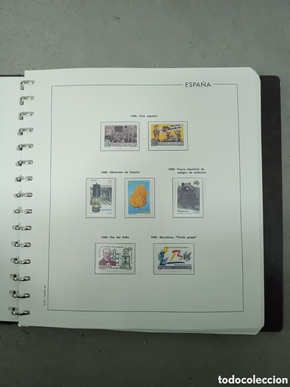 Francobolli: A&Ntilde;O COMPLETO 1996 - SELLOS ESPA&Ntilde;A EN 12 HOJAS EDIFIL Y FILOESTUCHES MNH **