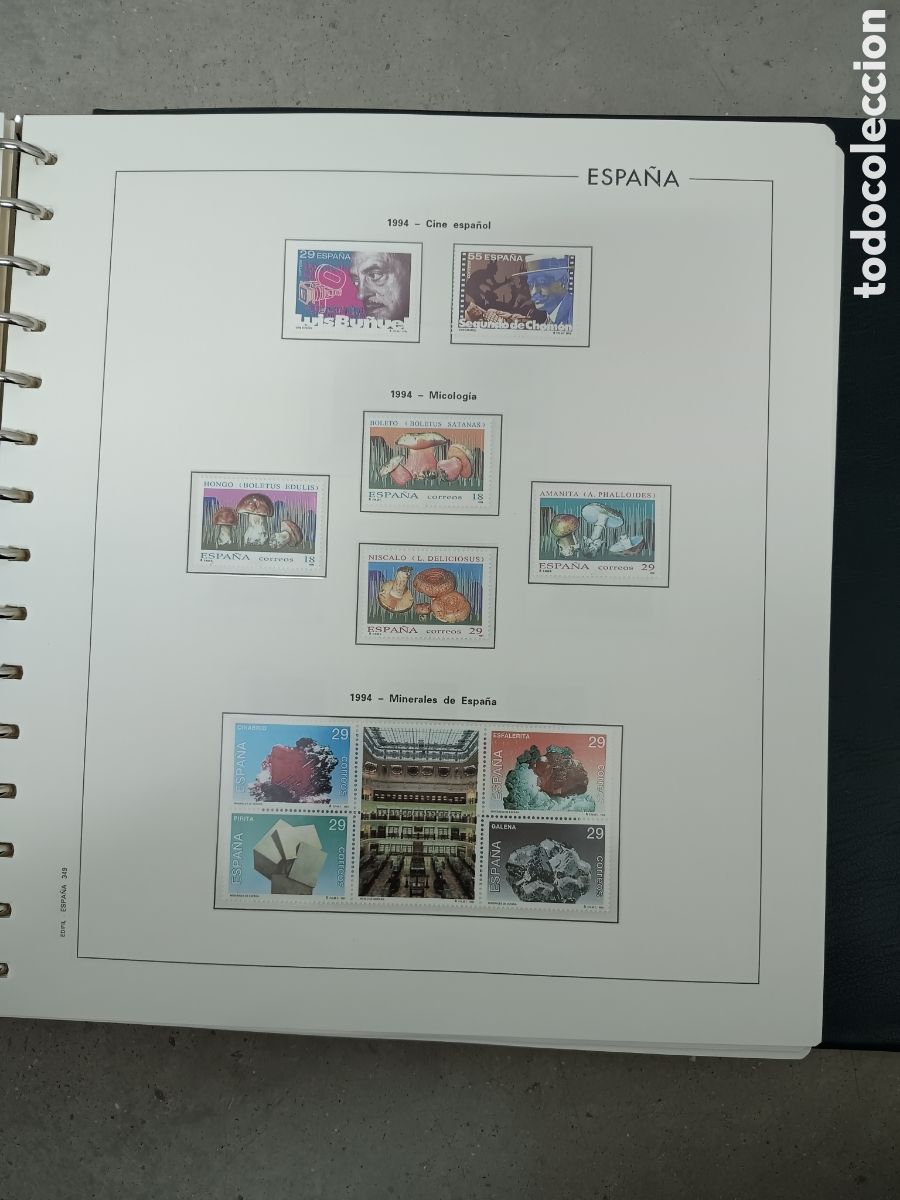 Sellos: A&Ntilde;O COMPLETO 1994 - SELLOS ESPA&Ntilde;A EN 7 HOJAS EDIFIL Y FILOESTUCHES MNH **