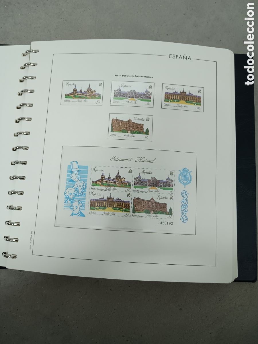 Sellos: A&Ntilde;O COMPLETO 1989 - SELLOS ESPA&Ntilde;A EN 9 HOJAS EDIFIL Y FILOESTUCHES MNH **