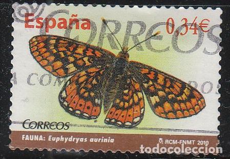 Sellos: Edifil n&ordm; 4531, MARIPOSA EUPHYDRYAS AURUNIA usado