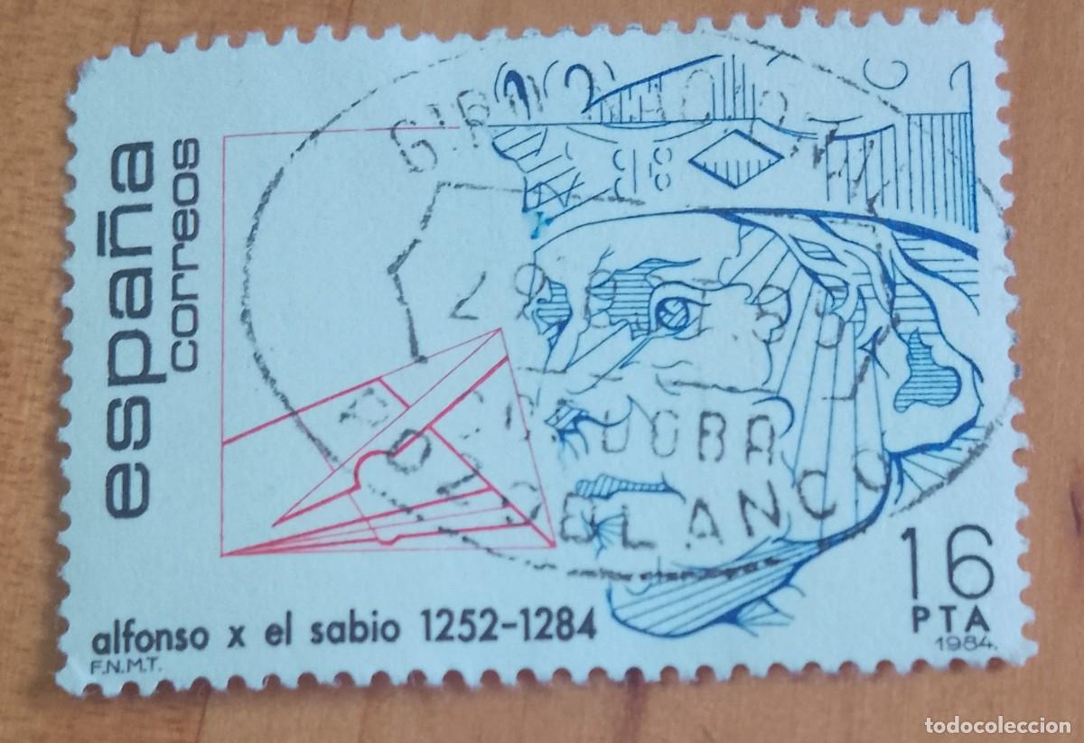 Sellos: ESPA&Ntilde;A,A&Ntilde;O 1984, EDIFIL 2759 ALFONSO X SABIO -MATASELLO IDENTIFICATIVO: 29 OCT 85 POZOBLANCO C&Oacute;RDOBA