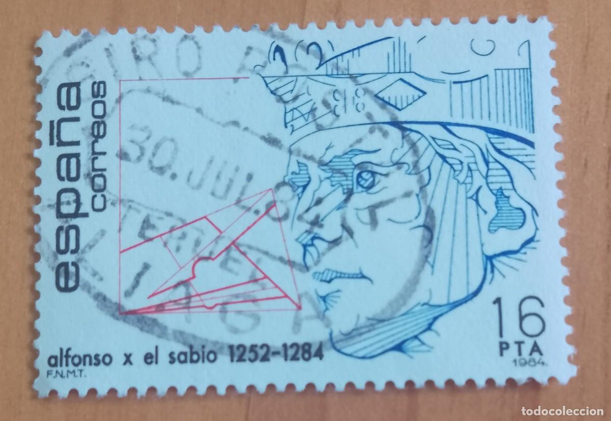 Sellos: ESPA&Ntilde;A,A&Ntilde;O 1984, EDIFIL 2759 ALFONSO X SABIO -MATASELLO IDENTIFICATIVO: 30 JUL 84 ALIAGA TERUEL