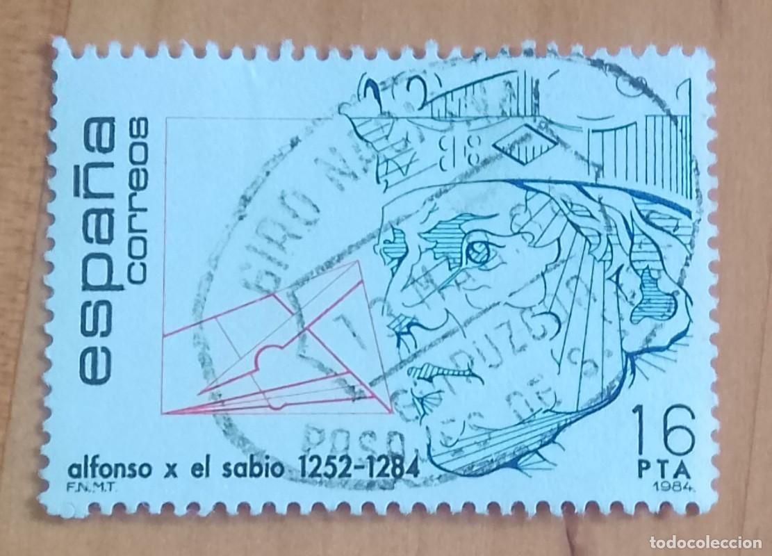 Sellos: ESPA&Ntilde;A,A&Ntilde;O 1984, EDIFIL 2759 ALFONSO X SABIO-MATASELLO IDENTIFICATIVO: 13 MAR 86 PASAJES DE S. PEDRO